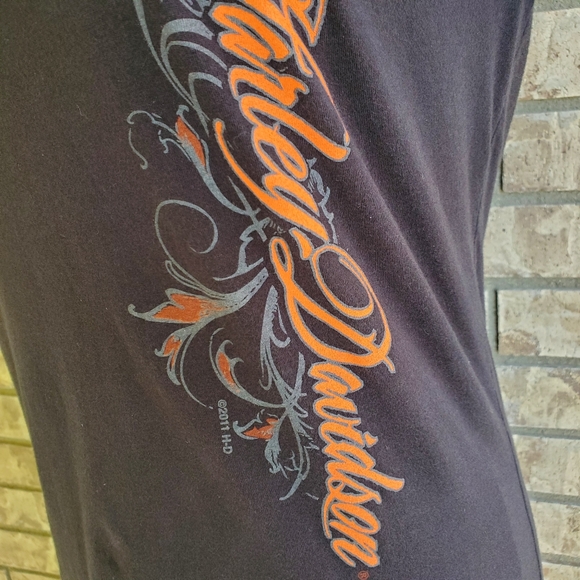 Harley Davidson motorcycle women's t-shirt v neck - Picture 3 of 12